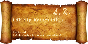 Lédig Krisztián névjegykártya