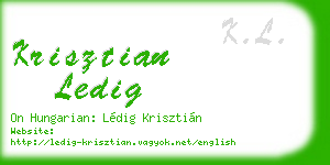 krisztian ledig business card